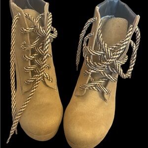 SHEIN construction boots with heels. Worn only twice and in perfect shape.